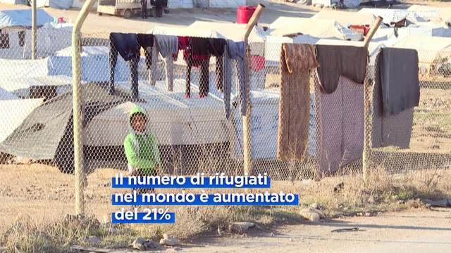 Unhcr: i rifugiati nel mondo sono aumentati del 21%, una persona su 74 sradicata dal proprio Paese