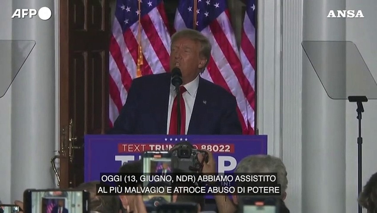 Trump: "La mia incriminazione e' un malvagio abuso di potere"