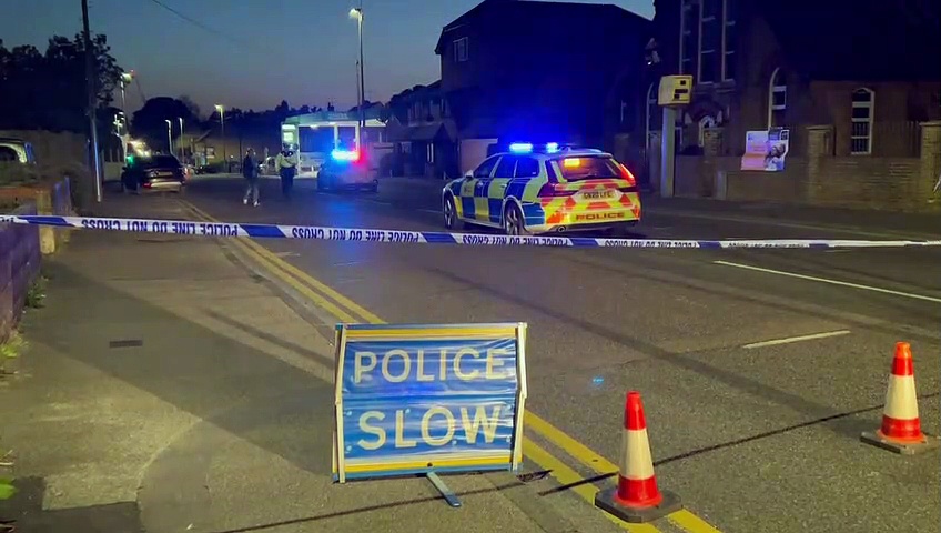 Emergency services at scene of serious crash