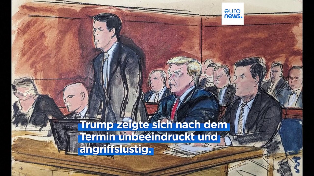 'Nicht schuldig' und angriffslustig: Trump schweigt vor Gericht und poltert im Golfklub