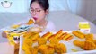 ASMR MUKBANG BBURINKLE Party (Chicken, Fried Banana, Fried noodles, Cheese ball, Cheese stick).