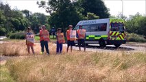 British Medical Association pickets outside the Conquest Hospital in St Leonards on June 14 2023.