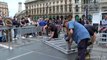 Ultimi preparativi in piazza Duomo per i funerali di Berlusconi