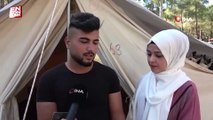 Depremzede çift, aşklarının başladığı çadır kentte evlendi