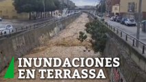 Una tromba de agua causa inundaciones en Terrassa