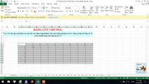 05.Học Excel từ cơ bản đến nâng cao - Bài 05 Hướng dẫn làm bảng cửu chương