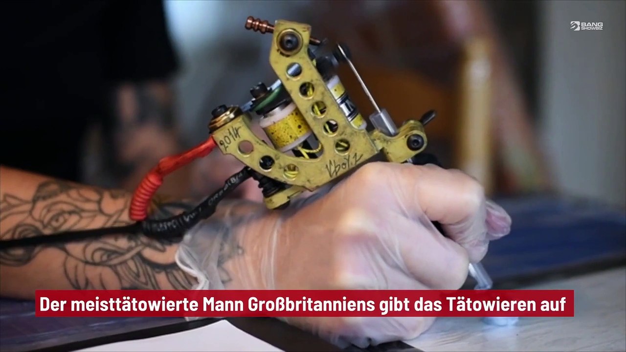 Der meisttätowierte Mann Großbritanniens gibt das Tätowieren auf