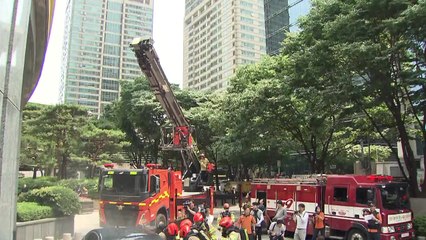 [서울] '초고층 건물' 타워팰리스에서 전기차 화재 대비 훈련 / YTN
