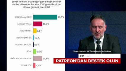 BETİMAR Araştırma Başkanı Gürkan Duman: Kemal Kılıçdaroğlu CHP Genel Başkanlığı’na Özgür Özel’i, İstanbul Büyükşehir Belediye Başkanlığı’na ise Oğuz Kaan Salıcı’yı hazırlıyor