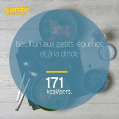 Bouillon aux petits légumes et à la dinde