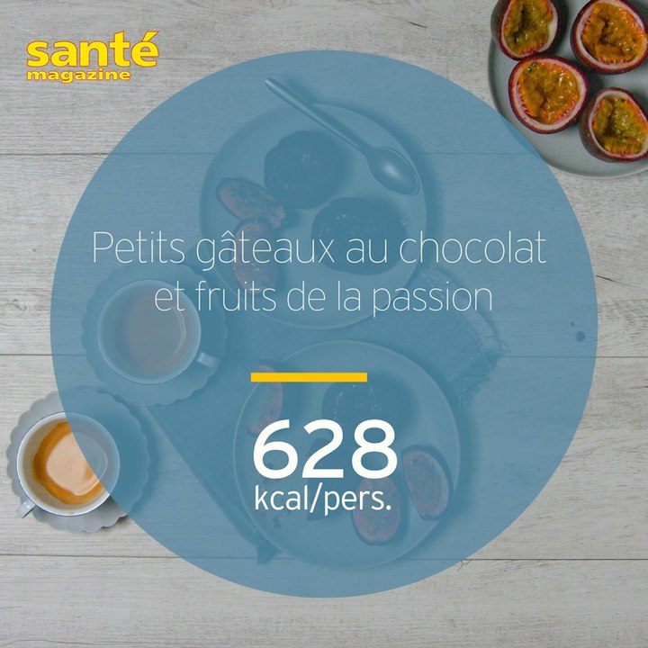 Petits gâteaux au chocolat et fruits de la passion