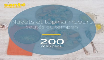 Navets et topinambours sautés au tempeh