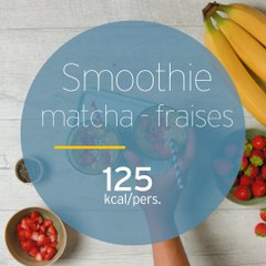 Smoothie au matcha et aux fraises