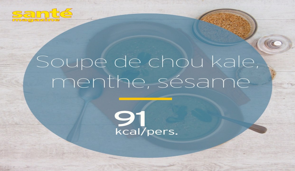 Soupe de chou kale, menthe et sésame - Vidéo Dailymotion