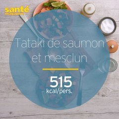 Tataki de saumon et mesclun