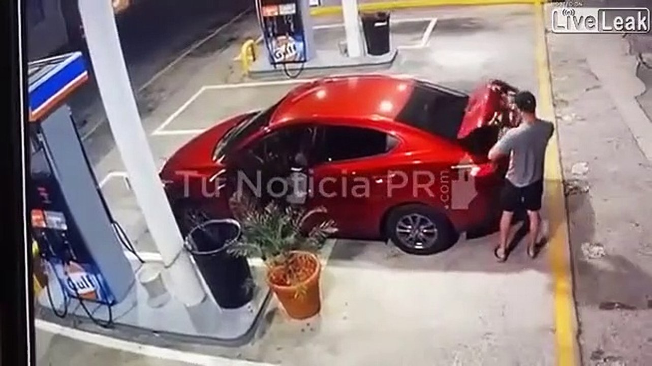 Un voleur de pot de fleur pas très discret