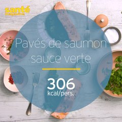 Pavés de saumon sauce verte