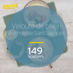 Velouté de céleri aux noix de Saint-Jacques