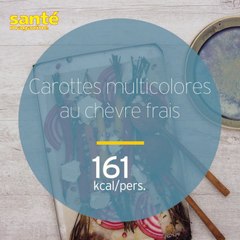 Carottes multicolores au chèvre frais