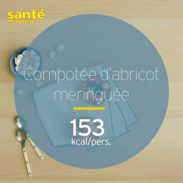 Compotée d’abricots meringuée