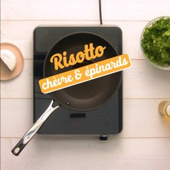 Recette de risotto au chèvre et aux épinards