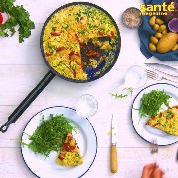 Recette de la Tortilla aux pommes de terre et aux poivrons rouge en vidéo