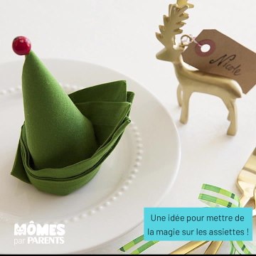 10 pliages de serviettes pour une table de Noël ou Nouvel An