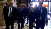 L'arrivo di Ignazio La Russa al Duomo di Milano per i funerali di Stato di Silvio Berlusconi