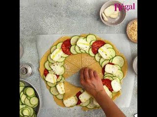 Tarte couronne aux courgettes, chèvre et chorizo