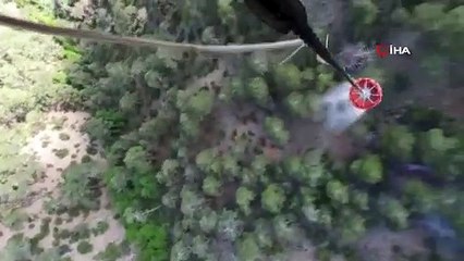 Yıldırım düşmesi sonucu çıkan oran yangını söndürüldü