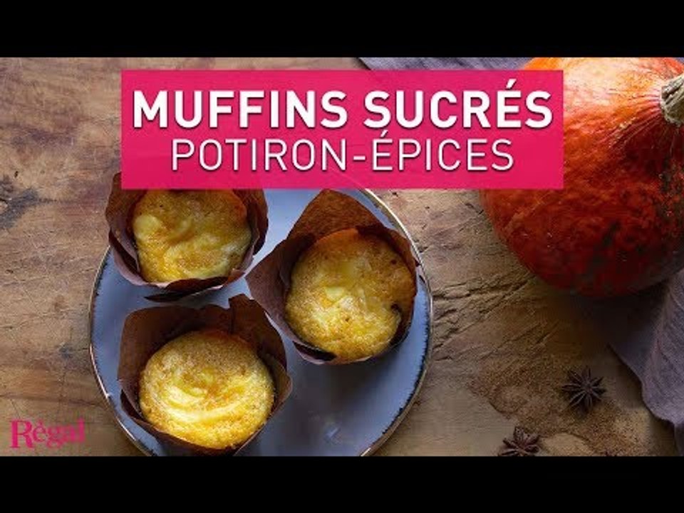Muffins sucrés au potiron et fromage frais | regal.fr