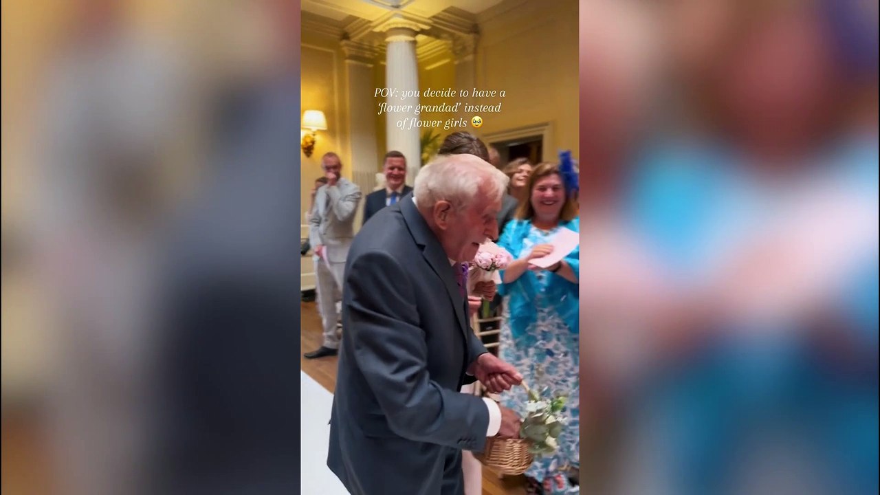 Bride who works in Milton Keynes has grandad, 95, as 'flower boy' at wedding