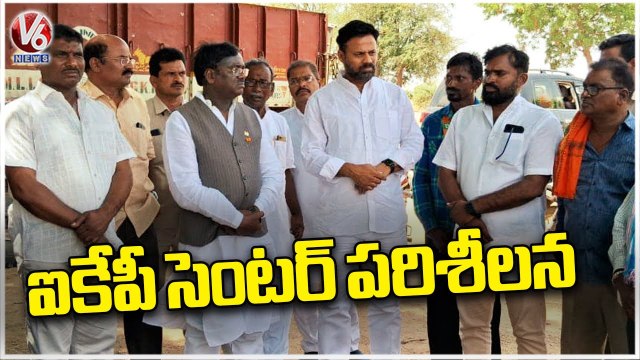 BJP Leader Vivek Venkat Swamy Inspects IKP Centres At Gopalpur Village _ Peddapalli _ V6 News