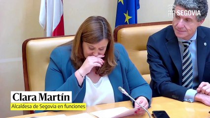 Clara Martín se despide emocionada de la Alcaldía de Segovia