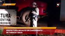 Prefectura incautó un cargamento de tabaco y soja