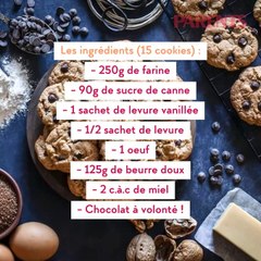 Recette des cookies au chocolat
