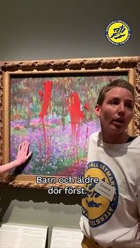 Suécia. Ativistas climáticas detidas por atirar tinta em pintura de Monet