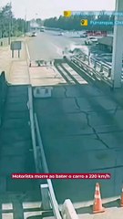 Motorista morre ao bater o carro a 220 km/h