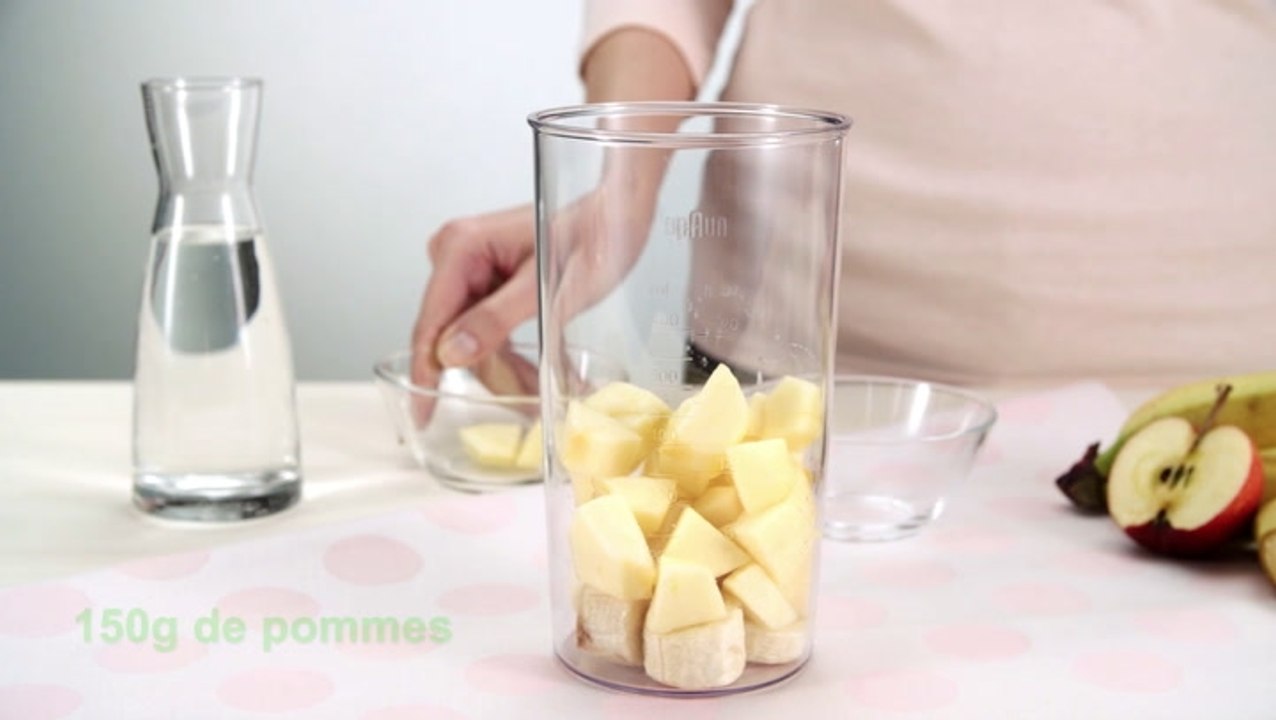 BRAUN RECETTE PURÉE POMMES BANANES