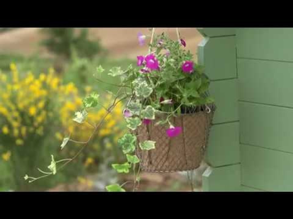 Créer une suspension fleurie dans un panier à salade