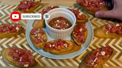 Bruschetta with Tomato and Feta / Μπρουσκέτα Με Ντομάτα Και Φέτα
