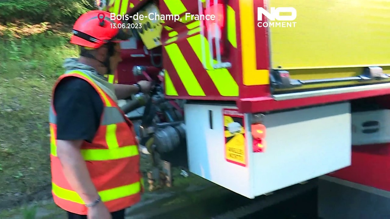 Watch: Fire service battles blaze in Vosges region of France