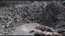 Ucraina, un enorme cratere a Kramatorsk dopo l'ultimo attacco russo