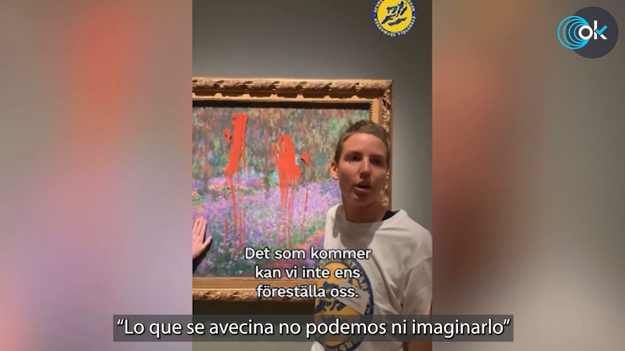 Dos ecologistas radicales destrozan un Monet para protestar contra la pérdida de humedales en Suecia