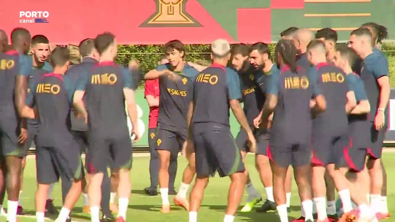 Euro2024. Roberto Martínez novamente com todos disponíveis no treino de Portugal