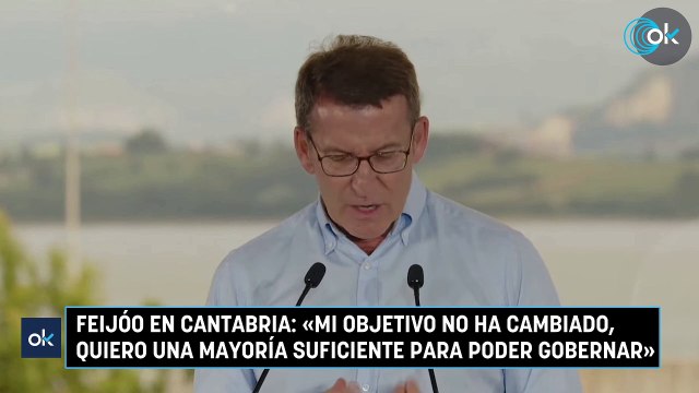 Feijóo en Cantabria: «Mi objetivo no ha cambiado, quiero una mayoría suficiente para poder gobernar»