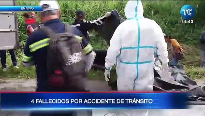 Siniestro de tránsito entre tráiler y camioneta deja 4 fallecidos en la vía a Daule