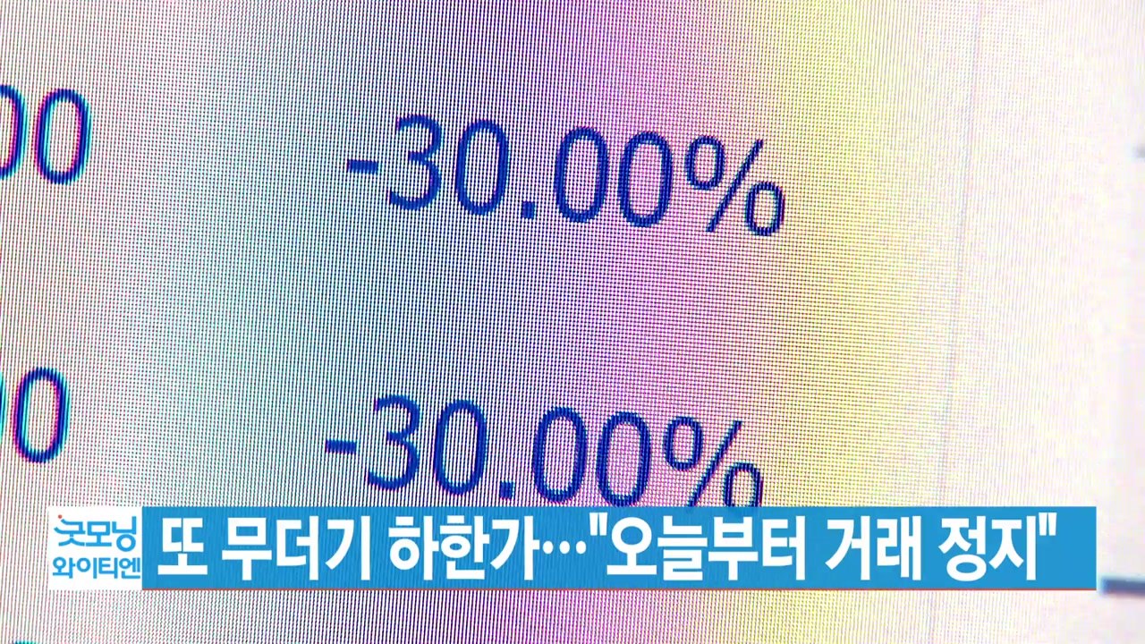 [YTN 실시간뉴스] 또 무더기 하한가..."오늘부터 거래 정지" / YTN