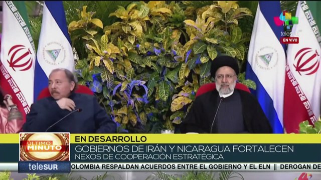 Pdte. Ebrahim Raisi se despide de Nicaragua para continuar gira latinoamericana rumbo a Cuba