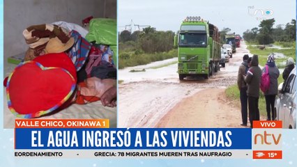 El agua ingresó a las viviendas de Okinawa Uno